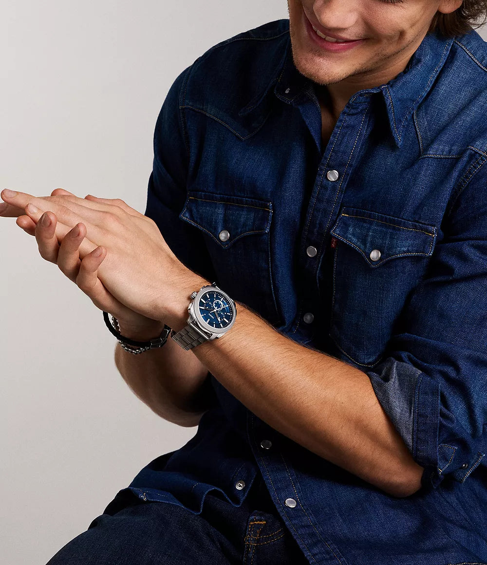 Fossil Machine de hombre pulsera de metal 44mm – FS6096