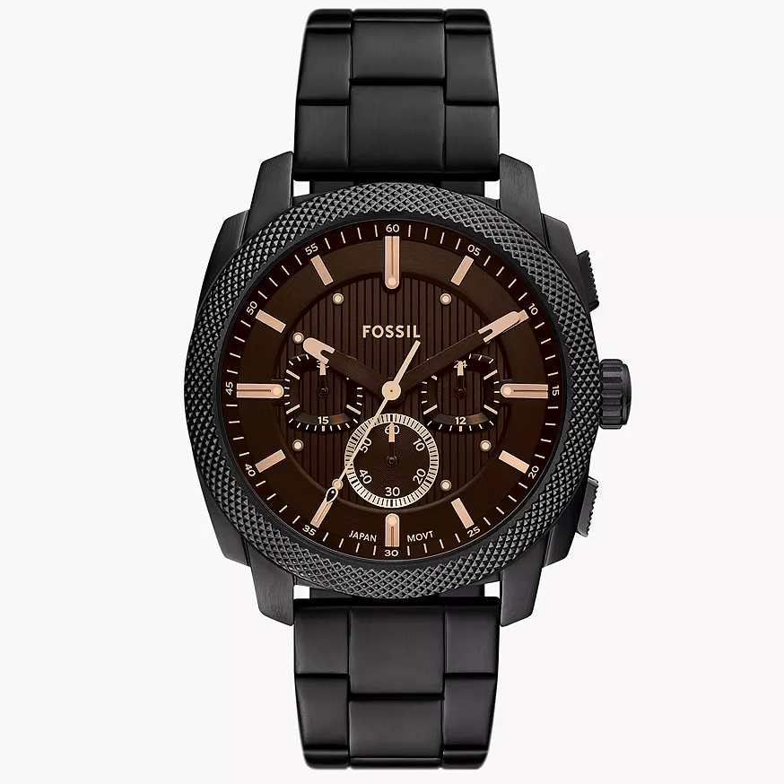 Fossil Machine de hombre correa de metal – FS6097