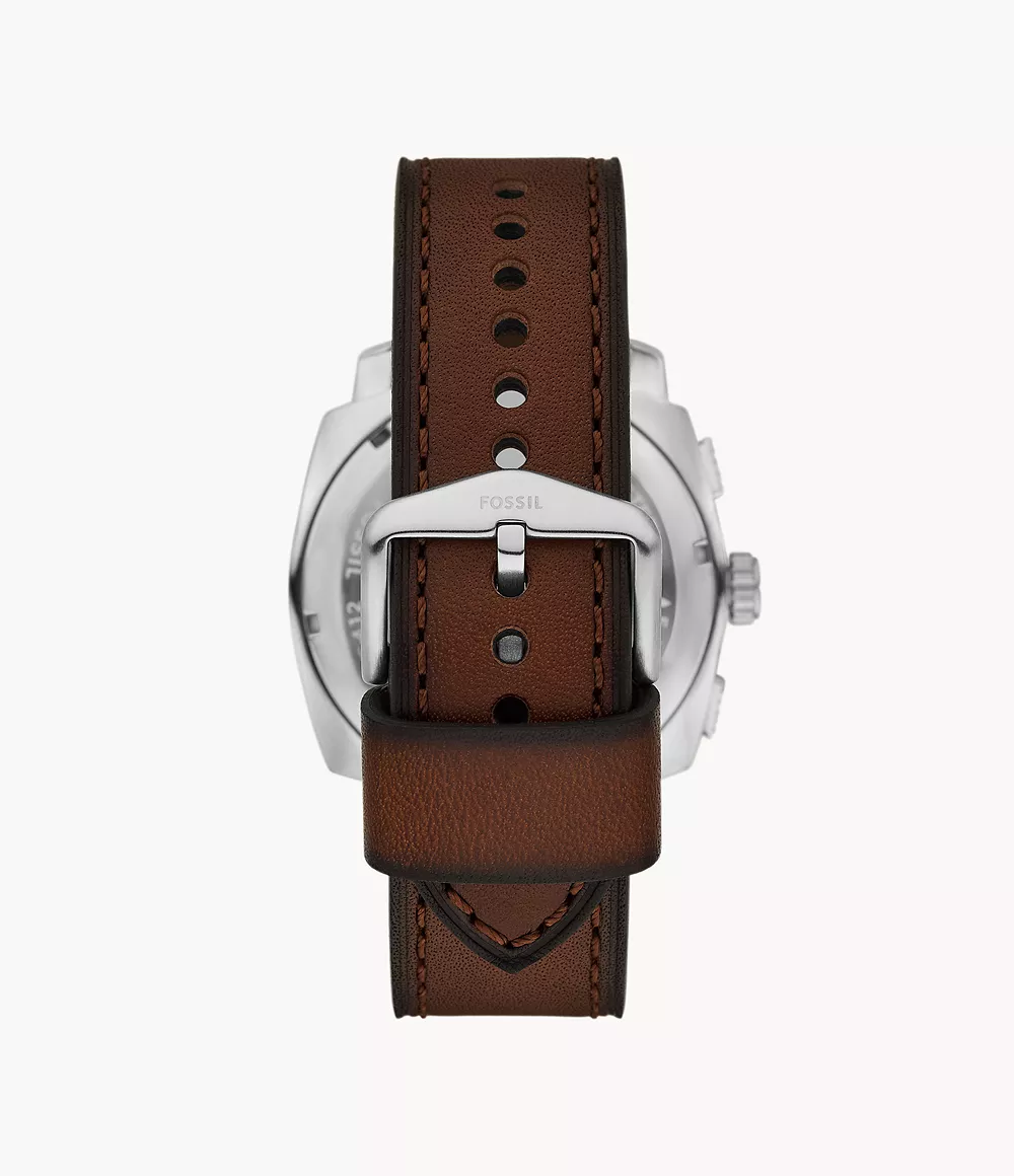 Fossil Machine de hombre correa de cuero – FS6100
