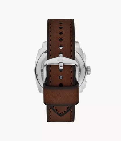 Fossil Machine de hombre correa de cuero – FS6100