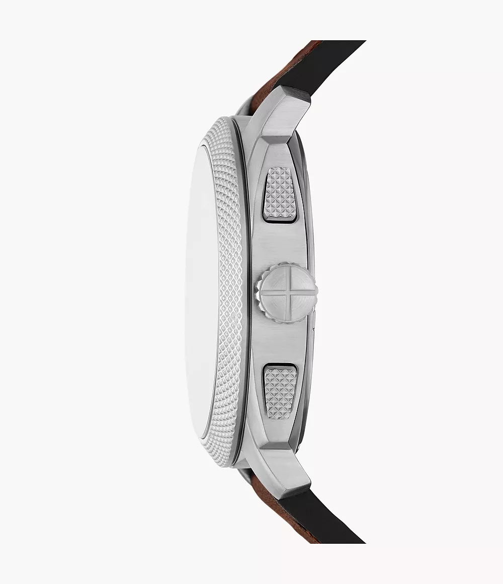 Fossil Machine de hombre correa de cuero – FS6100