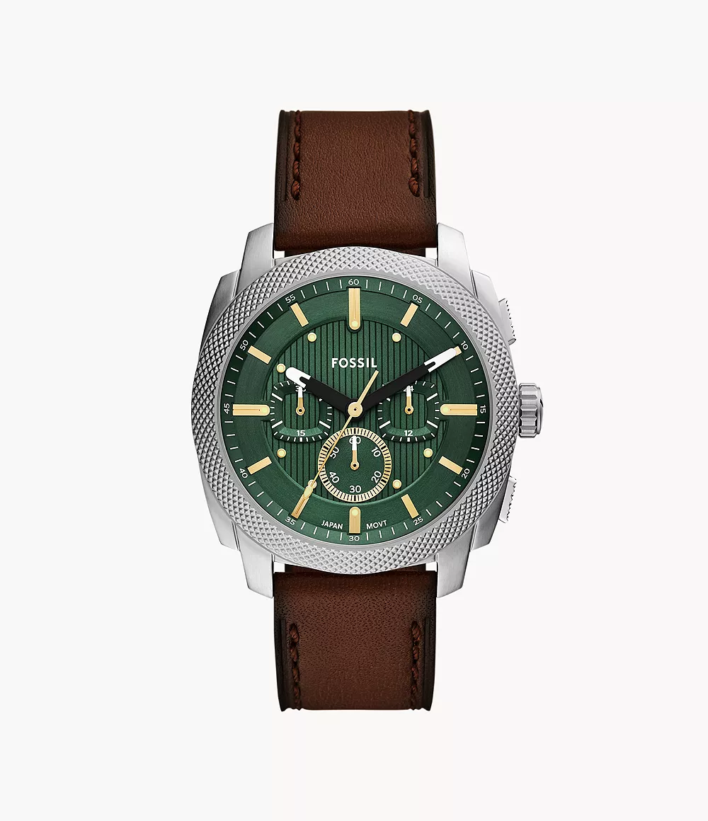 Fossil Machine de hombre correa de cuero – FS6100