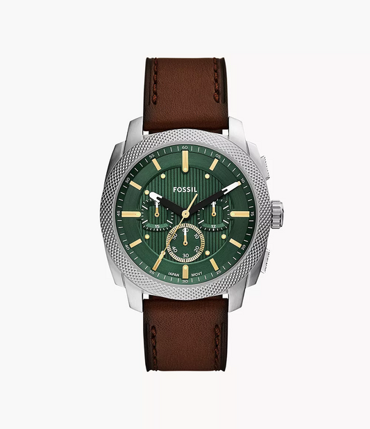 Fossil Machine de hombre correa de cuero – FS6100