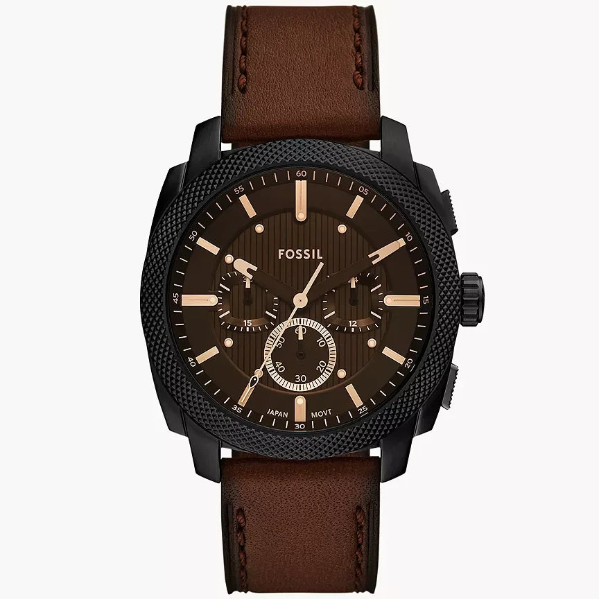 Fossil Machine de caballero pulsera de cuero 44 mm – FS6101