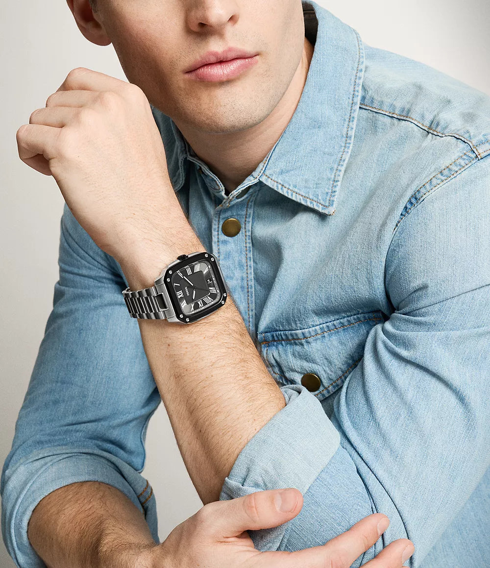 Fossil Crosby de hombre banda de metal 42mm – FS6122