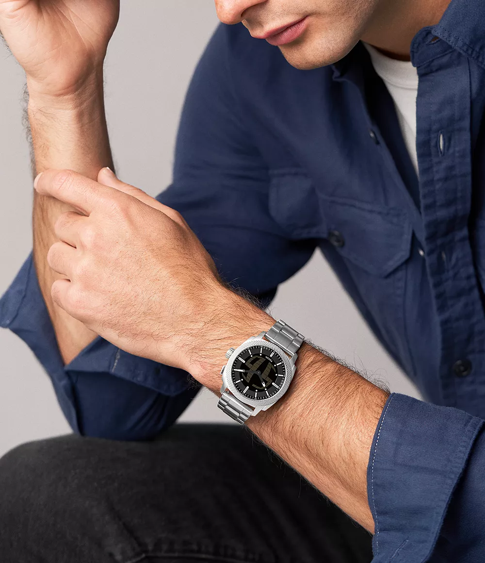 Fossil Machine de hombre pulsera de metal – FS6155