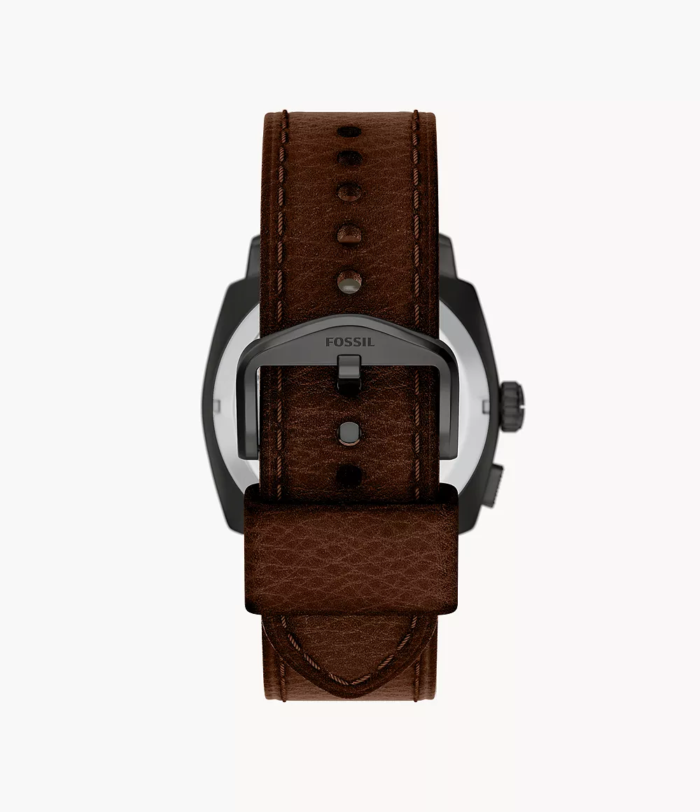 Fossil Machine de hombre correa de cuero – FS6165