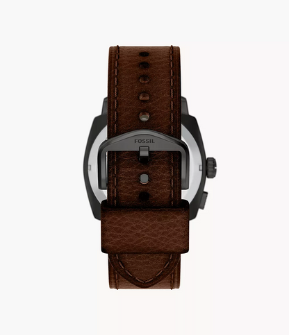 Fossil Machine de hombre correa de cuero – FS6165