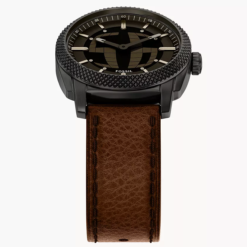 Fossil Machine de hombre correa de cuero – FS6165