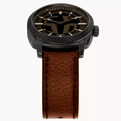 Fossil Machine de hombre correa de cuero – FS6165
