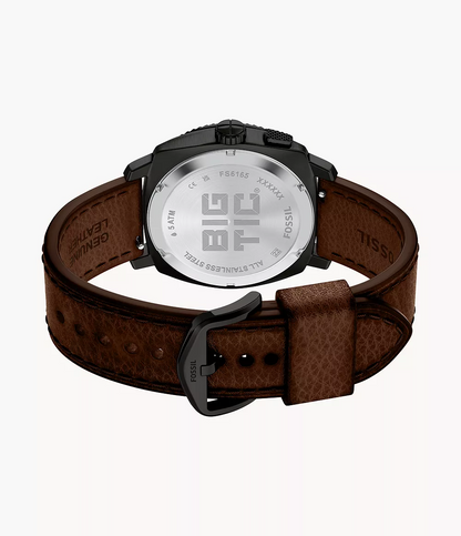 Fossil Machine de hombre correa de cuero – FS6165