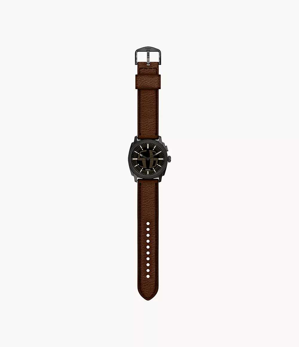 Fossil Machine de hombre correa de cuero – FS6165