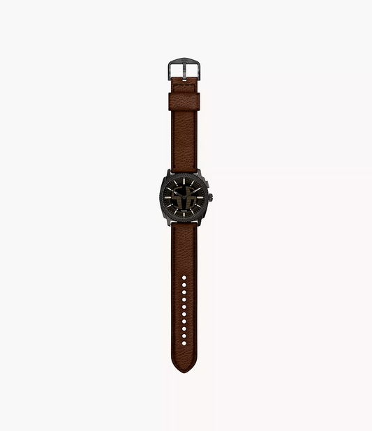 Fossil Machine de hombre correa de cuero – FS6165