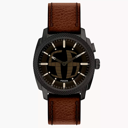Fossil Machine de hombre correa de cuero – FS6165