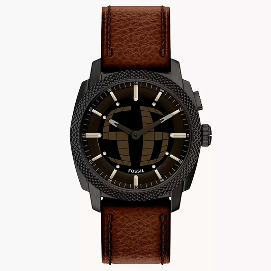 Fossil Machine de hombre correa de cuero – FS6165