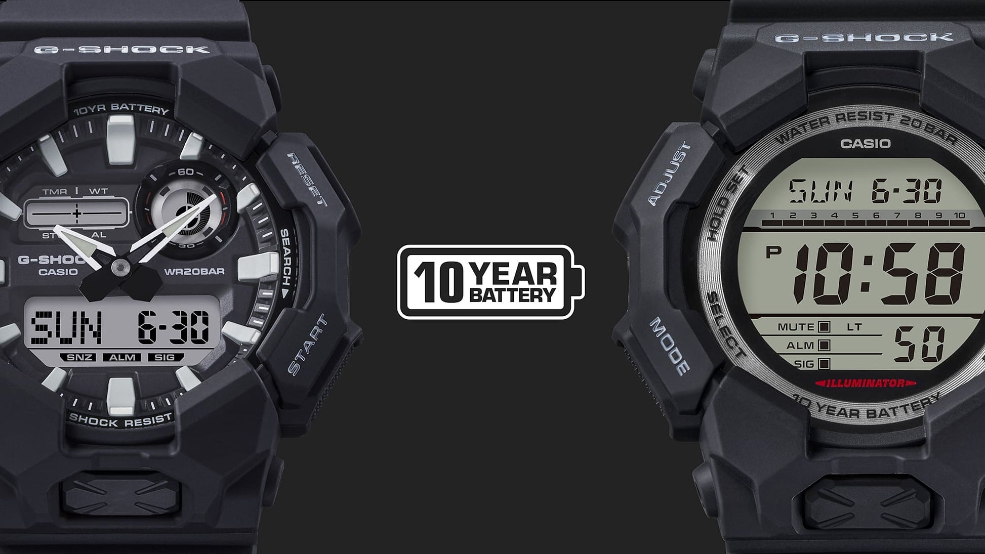 G-Shock para hombre pulsera de caucho – GA-010-1A