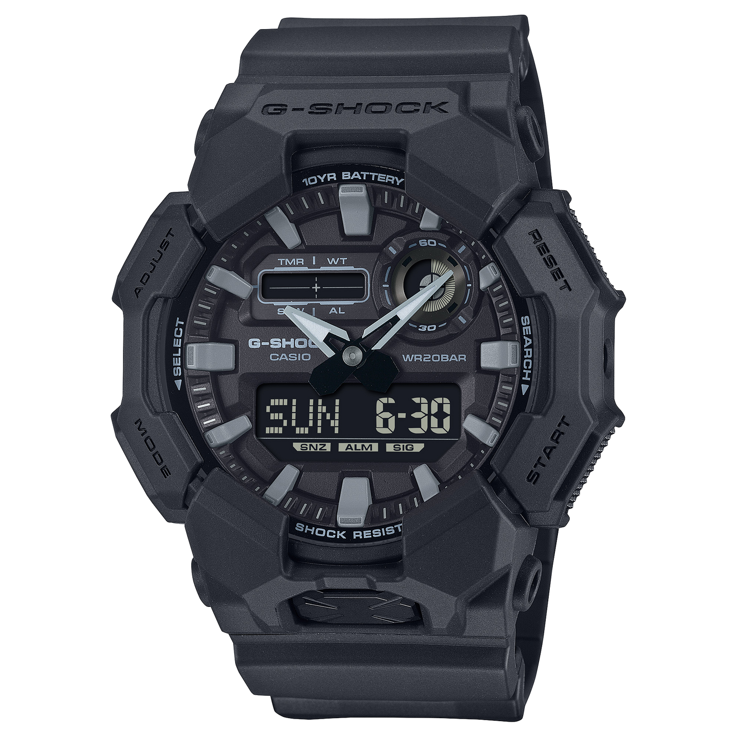 G-Shock de caballero pulsera de resina 10 años de batería – GA-010-1A1