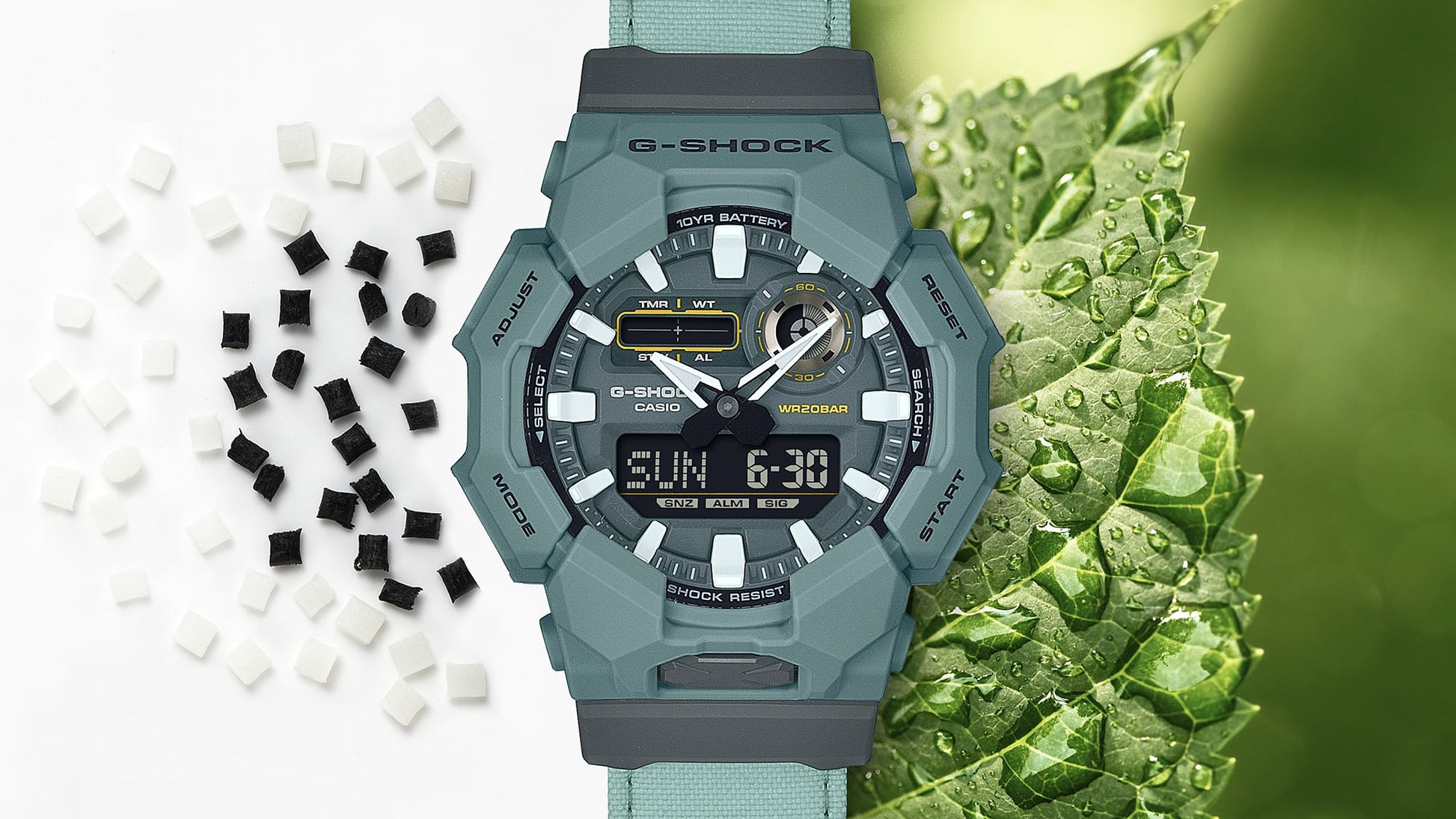 G-Shock de hombre correa de tela 10 años de batería – GA-010CE-2A
