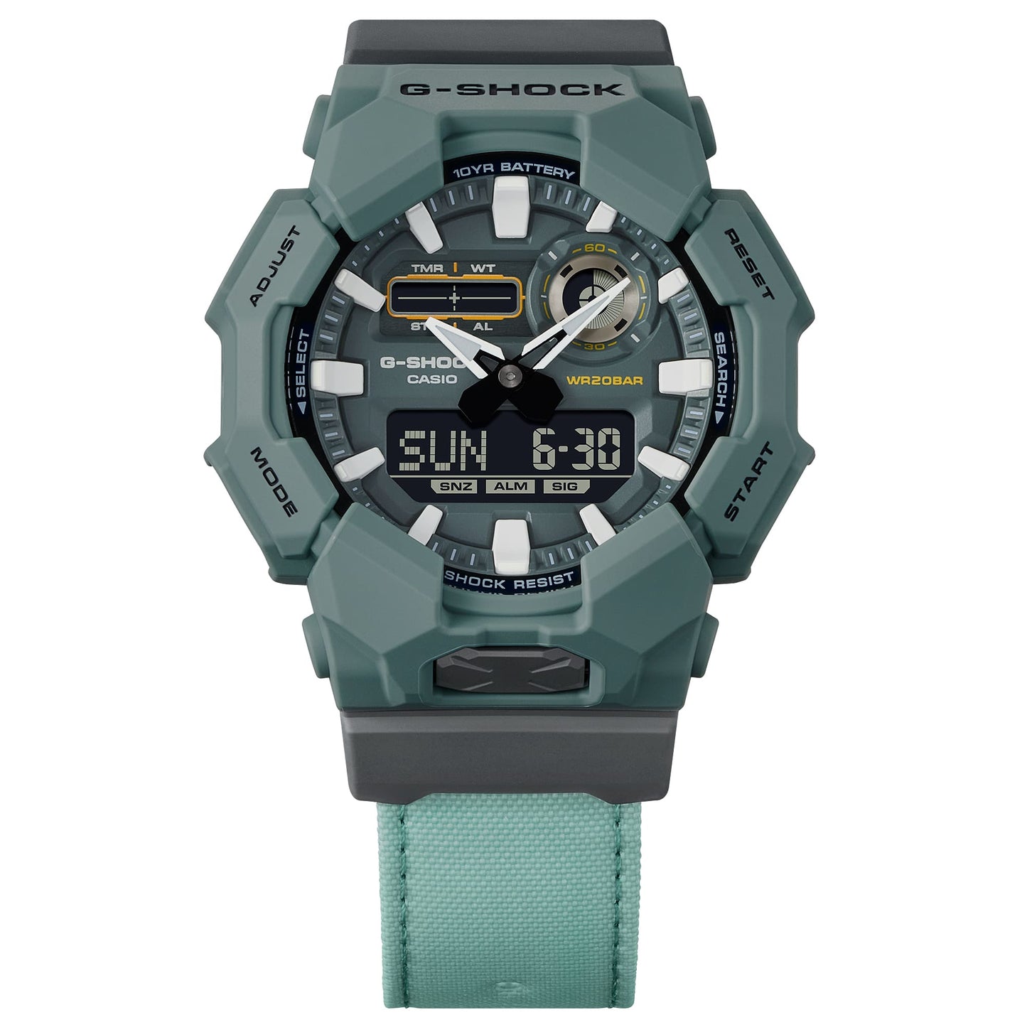 G-Shock de hombre correa de tela 10 años de batería – GA-010CE-2A