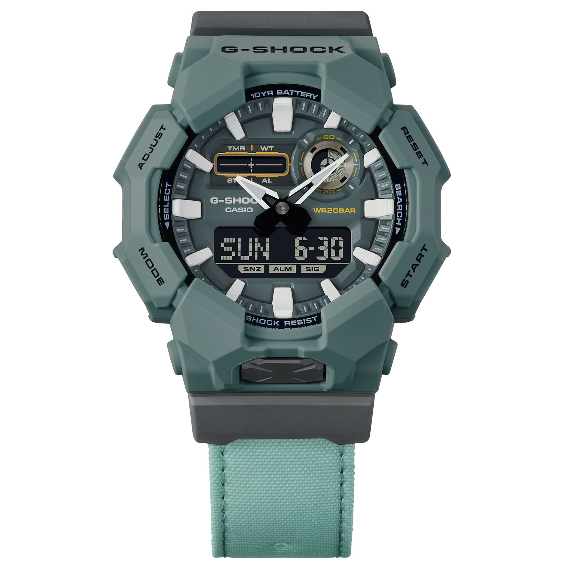 G-Shock de hombre correa de tela 10 años de batería – GA-010CE-2A