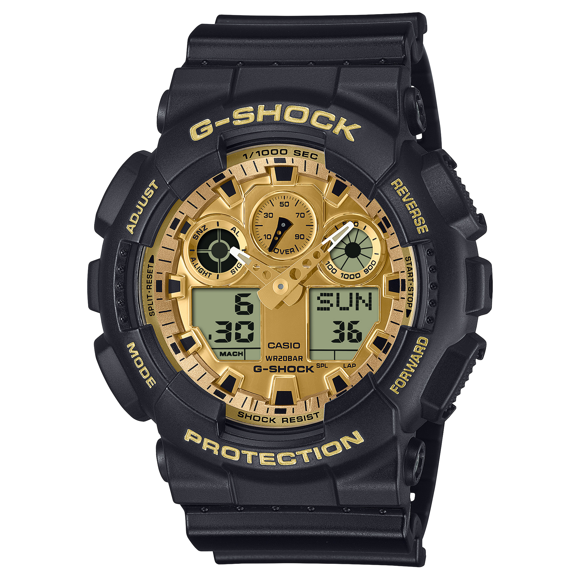 GA-100GGB-1A9 Reloj G-Shock de hombre correa de caucho