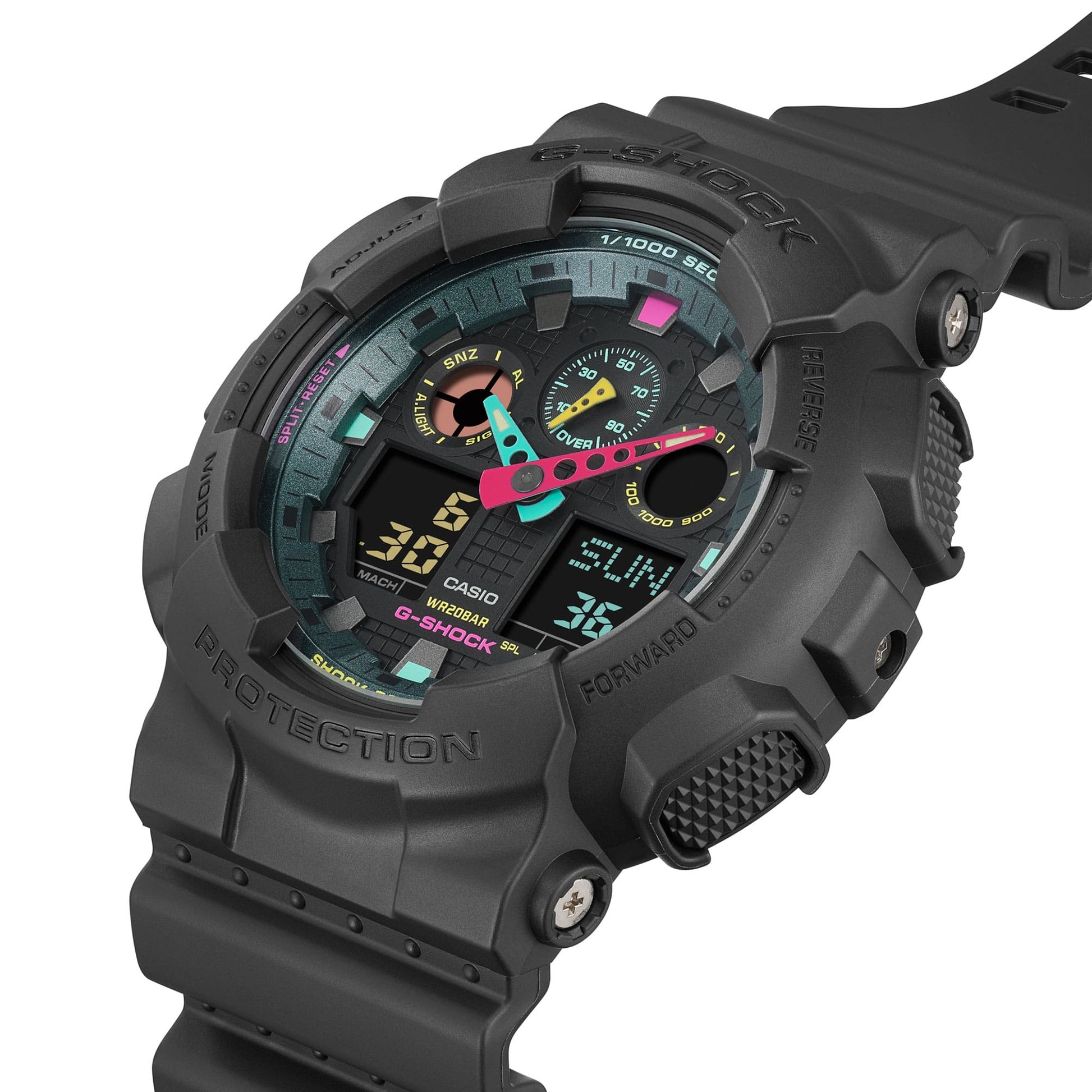 G-Shock Pulsera de Caucho para Caballero Digital y Análogo – GA-100MF-1A