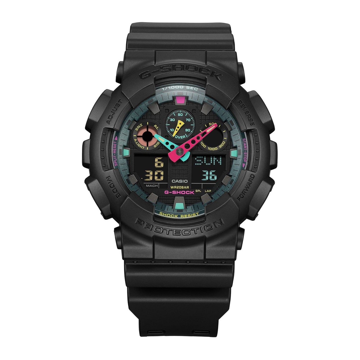 G-Shock Pulsera de Caucho para Caballero Digital y Análogo – GA-100MF-1A