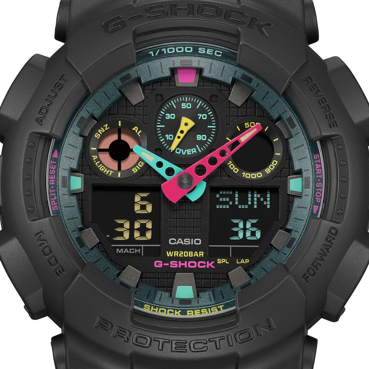 G-Shock Pulsera de Caucho para Caballero Digital y Análogo – GA-100MF-1A