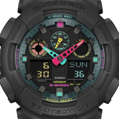 G-Shock Pulsera de Caucho para Caballero Digital y Análogo – GA-100MF-1A