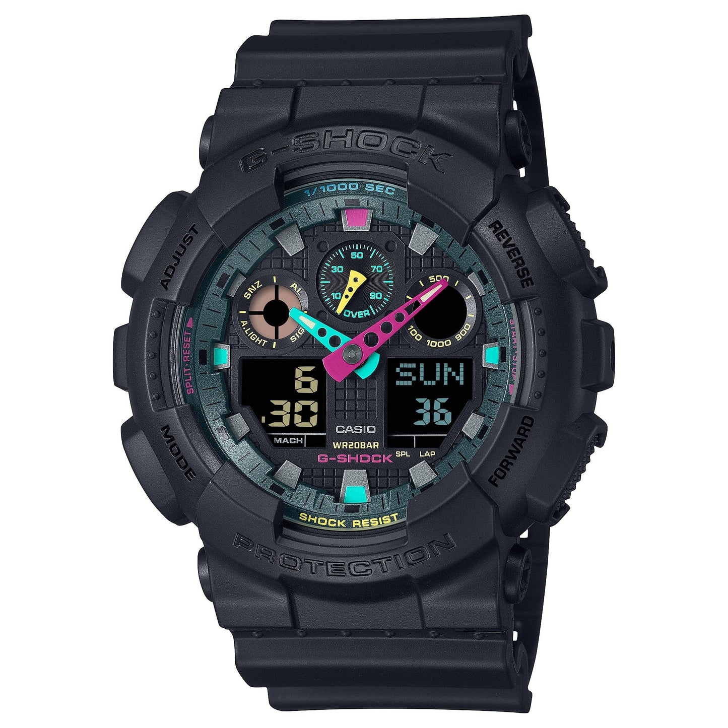 G-Shock Pulsera de Caucho para Caballero Digital y Análogo – GA-100MF-1A