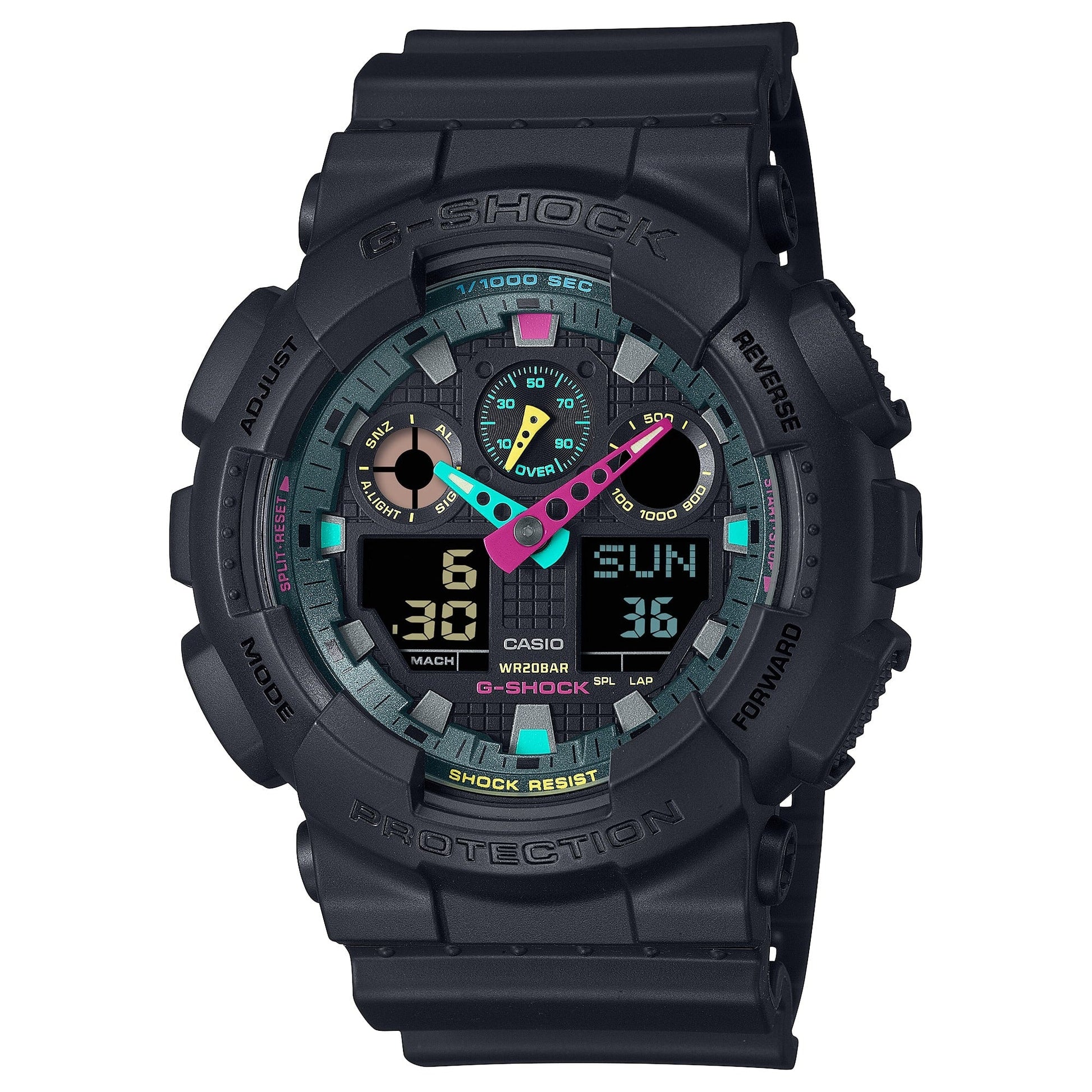 G-Shock Pulsera de Caucho para Caballero Digital y Análogo – GA-100MF-1A