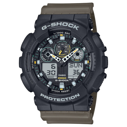 G-Shock para caballero sport con pulsera de resina – GA-100TU-1A3