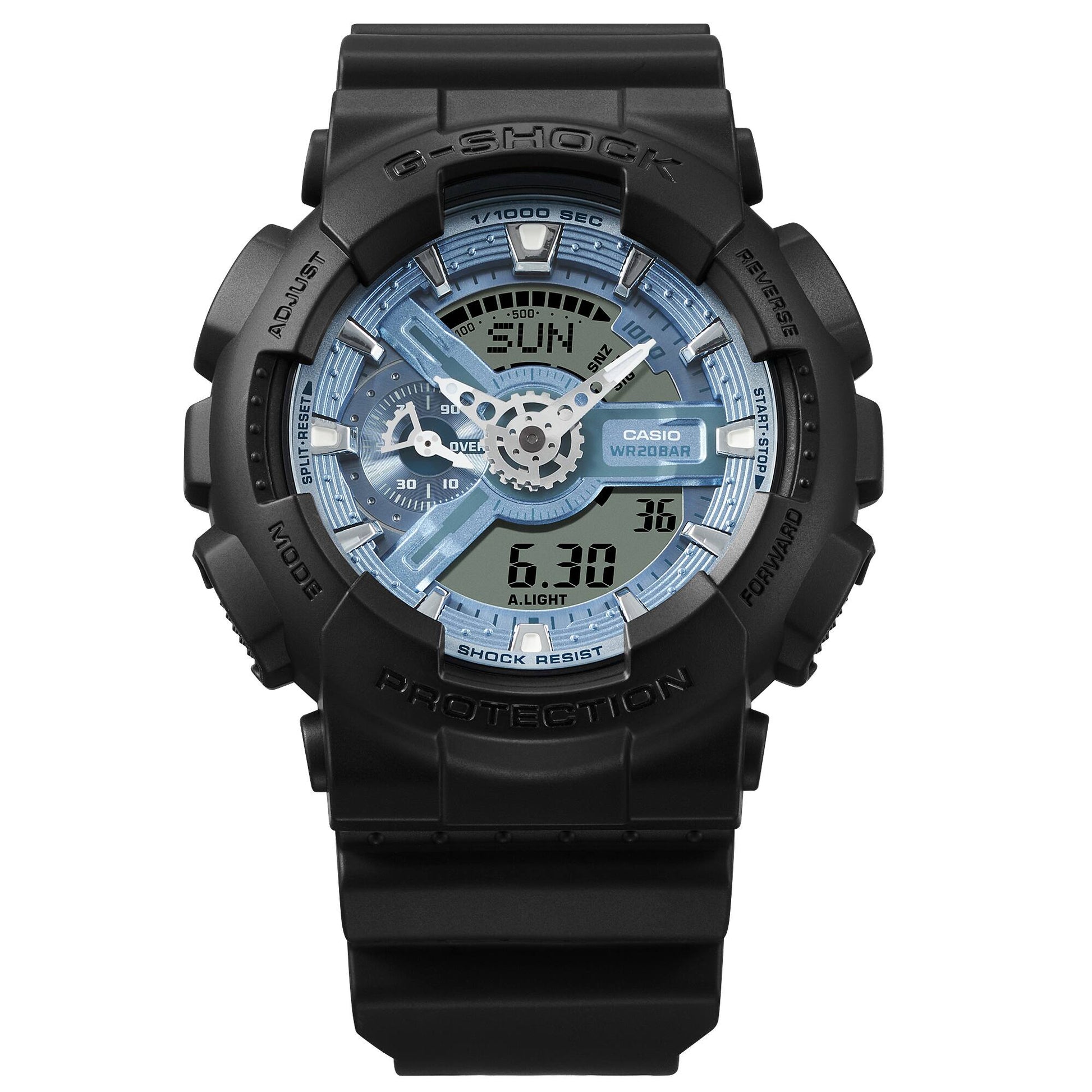 G-Shock Pulsera de Resina para Caballero Doble Hora – GA-110CD-1A2