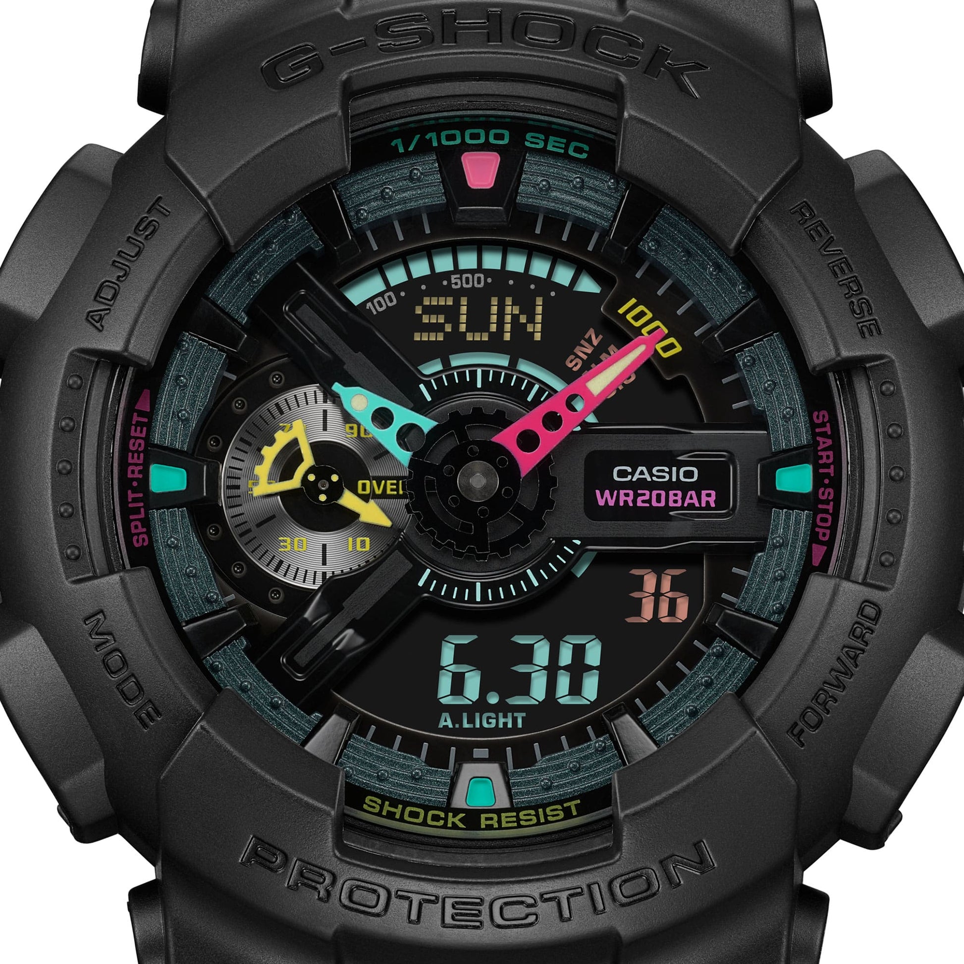 G-Shock Pulsera de Resina para Caballero Doble Hora – GA-110MF-1A