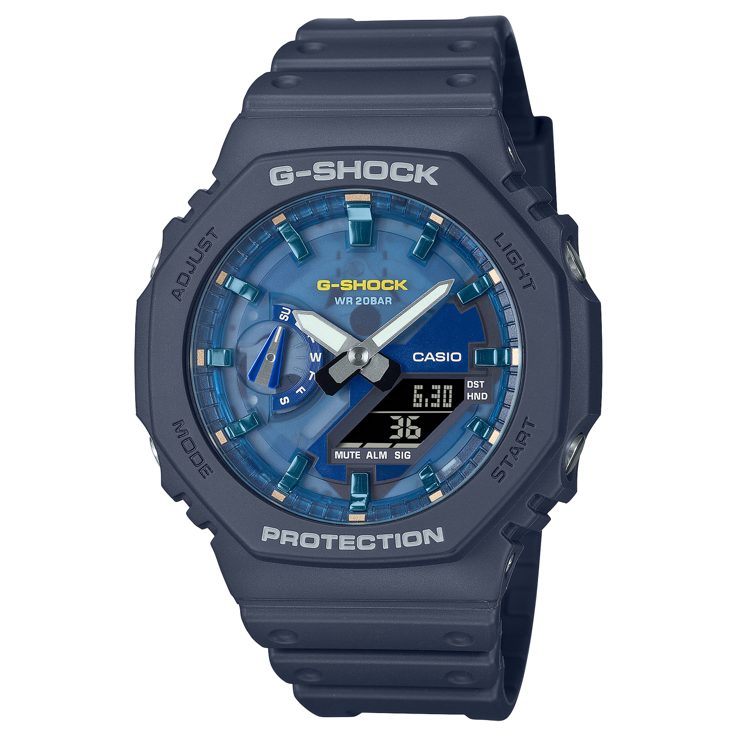 G-Shock de hombre pulsera de caucho – GA-2100AS-2A