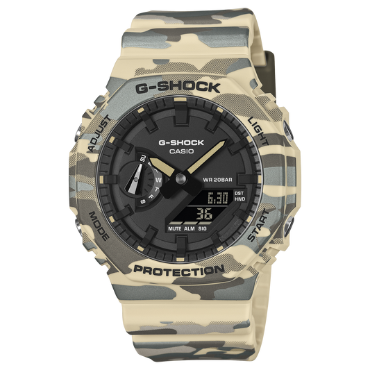 G-Shock unisex correa de caucho doble hora – GA-2100CM-5A