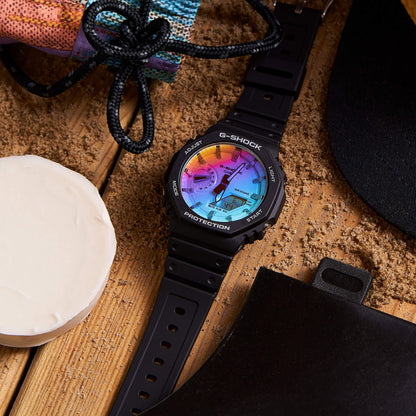GA-2100SR-1A Reloj G-Shock de hombre pulsera de caucho