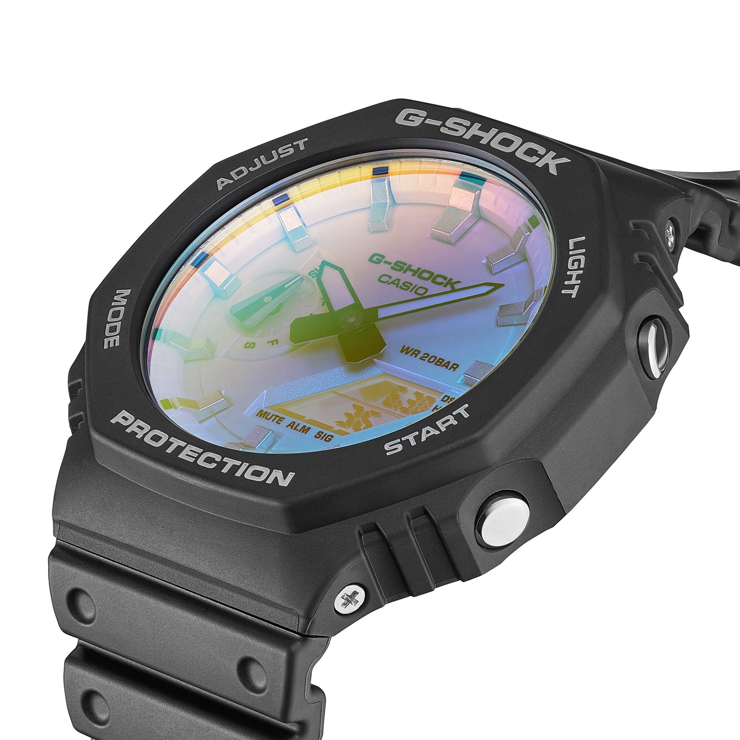 GA-2100SR-1A Reloj G-Shock de hombre pulsera de caucho