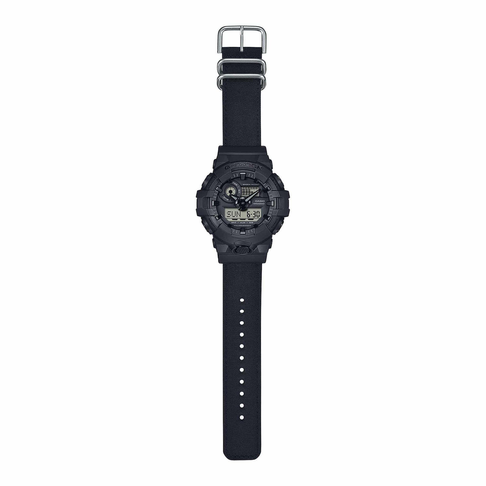 G-Shock Pulsera de Caucho para Caballero Doble Hora – GA-700BCE-1A