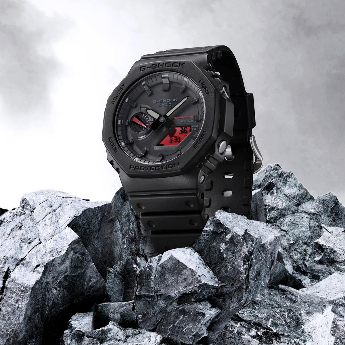 G-Shock Bluetooth de hombre correa de caucho – GA-B2100BBR-1A
