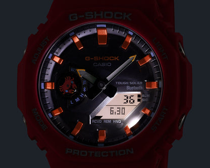 GA-B2100DF-4A Reloj G-Shock Charles Darwin de hombre correa de silicona doble hora