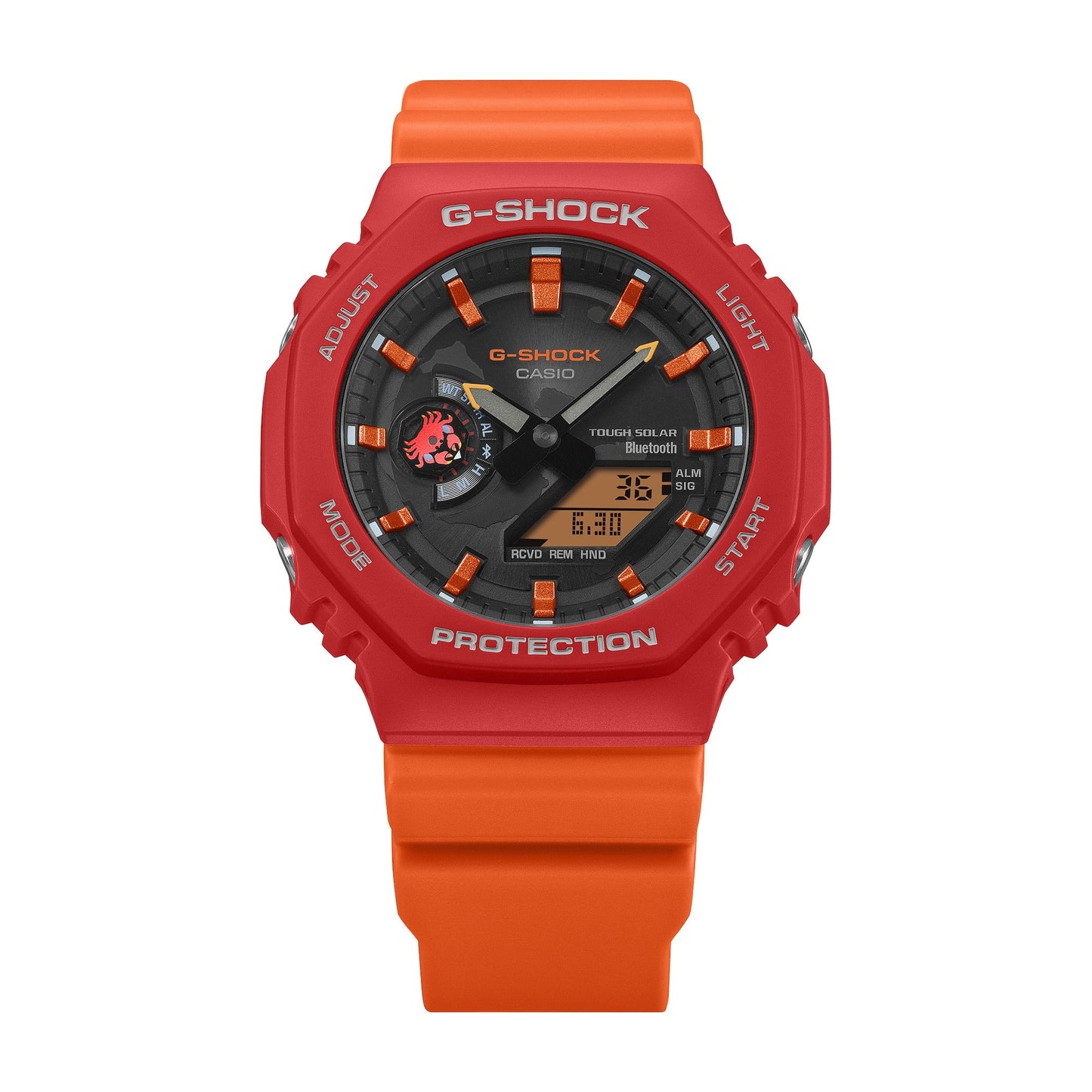 GA-B2100DF-4A Reloj G-Shock Charles Darwin de hombre correa de silicona doble hora