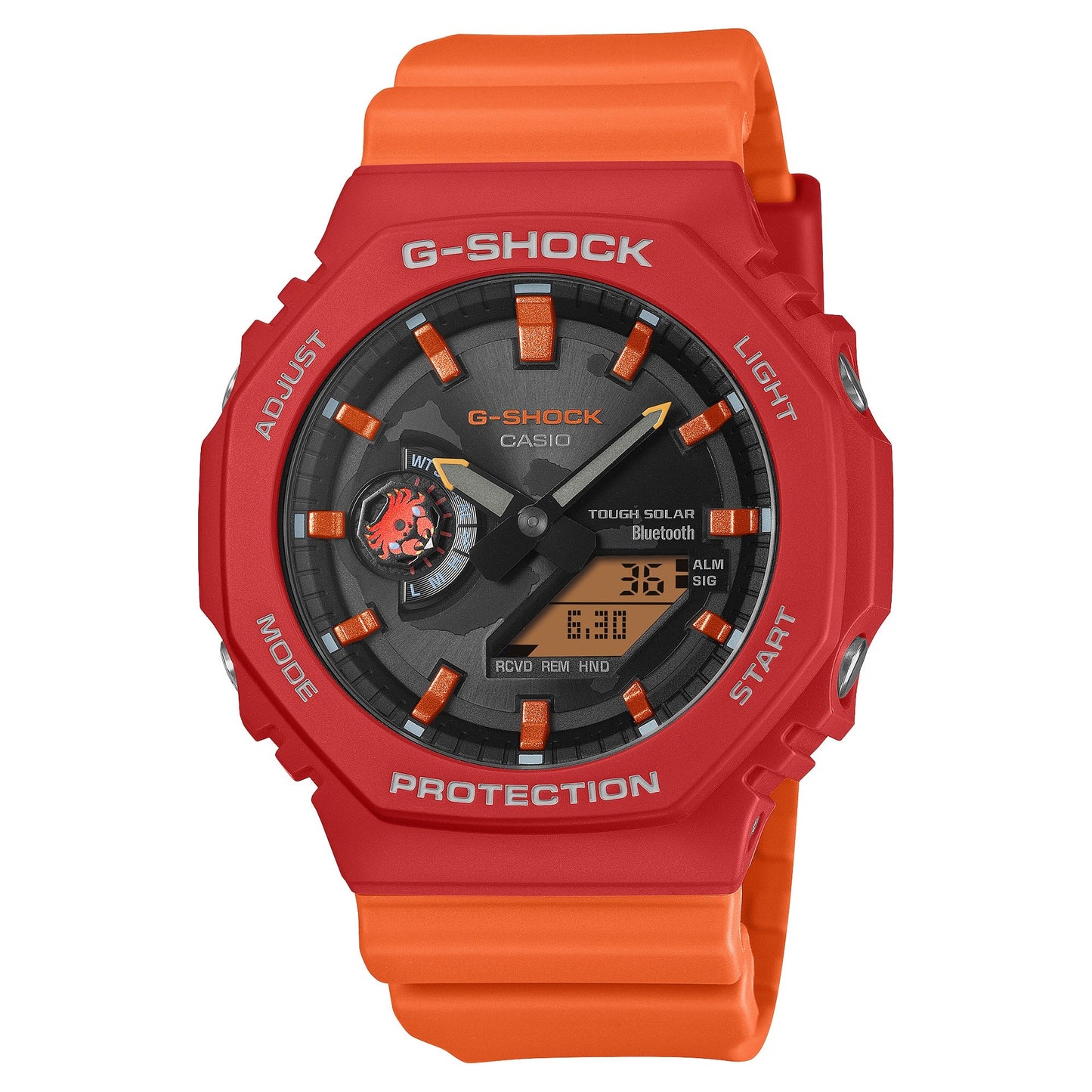GA-B2100DF-4A Reloj G-Shock Charles Darwin de hombre correa de silicona doble hora