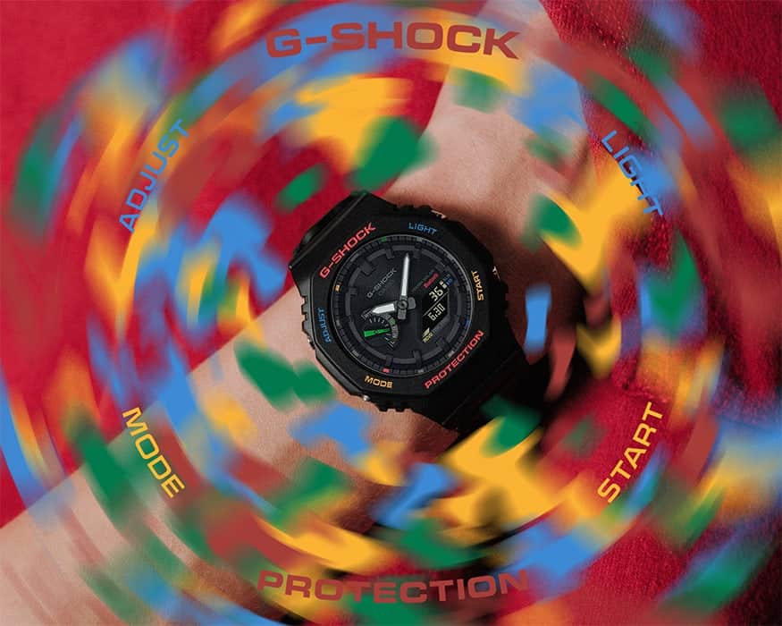 G-Shock Pulsera de Goma para Caballero Doble Hora – GA-B2100FC-1A