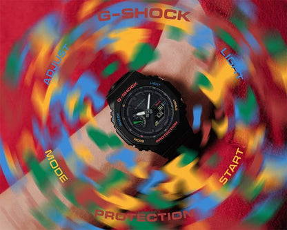 G-Shock Pulsera de Goma para Caballero Doble Hora – GA-B2100FC-1A