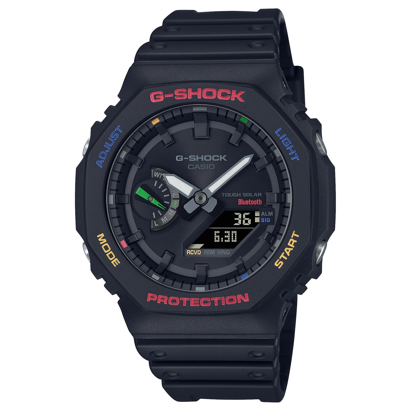 G-Shock Pulsera de Goma para Caballero Doble Hora – GA-B2100FC-1A