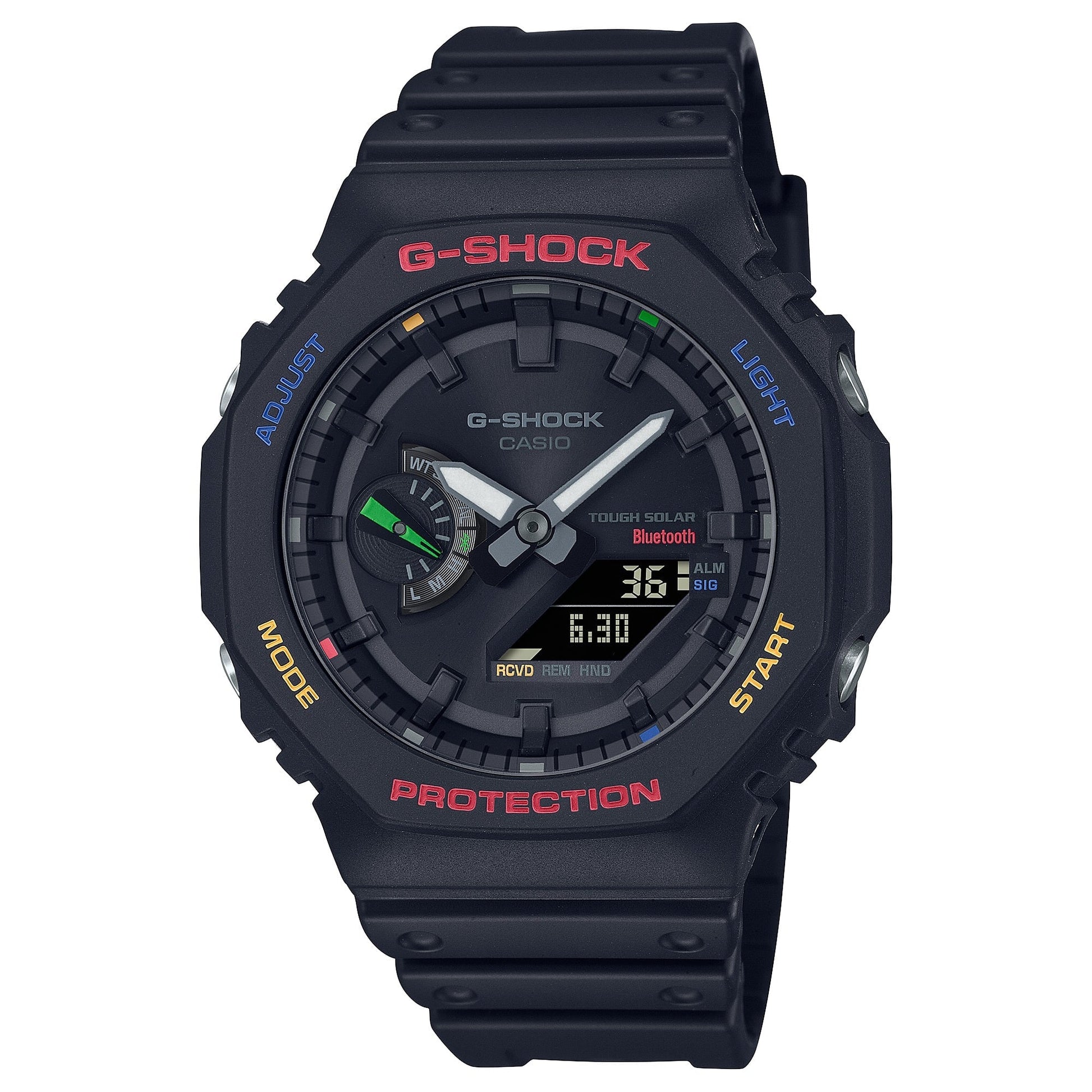 G-Shock Pulsera de Goma para Caballero Doble Hora – GA-B2100FC-1A