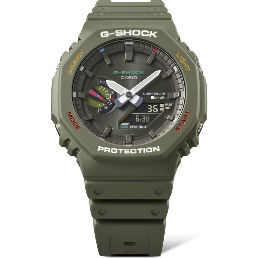 G-Shock Pulsera de Goma para Caballero Doble Hora con Bluetooth – GA-B2100FC-3A