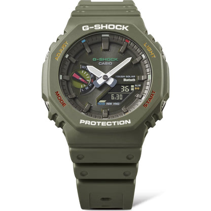 G-Shock Pulsera de Goma para Caballero Doble Hora con Bluetooth – GA-B2100FC-3A