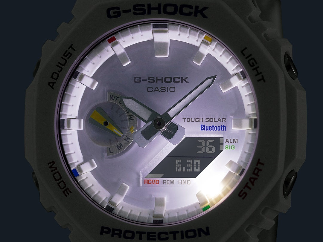 G-Shock Pulsera de Goma para Caballero Doble Hora – GA-B2100FC-7A